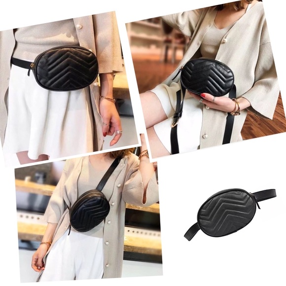 Boutique Handbags - HP🖤”THE”BELT BAG-FANNY PACK- BLACK QUILTED-NEW🖤